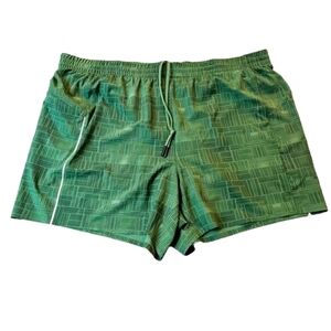 VRST Men's Lined  Running Shorts Shorts, Green, Moisture Wicking, Pocket, XXL